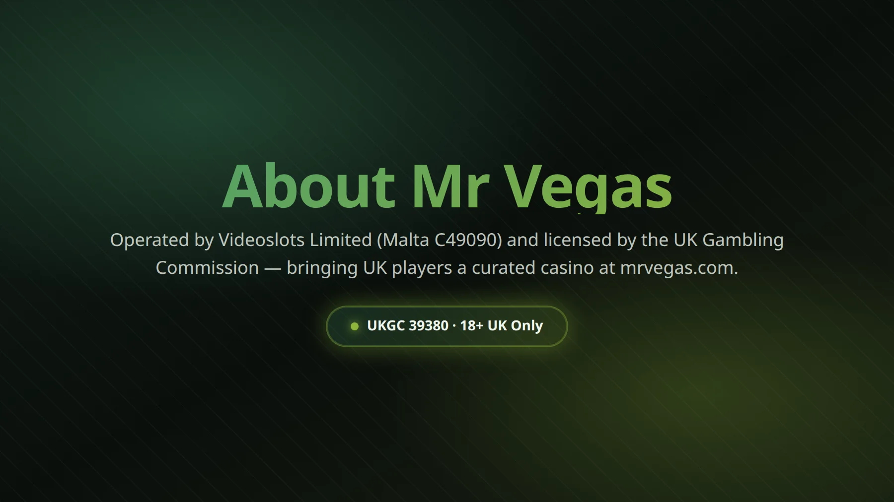 MrVegas casino brand overview